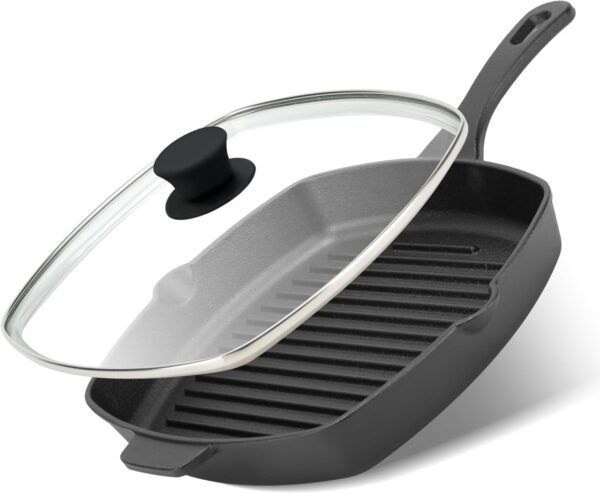 10.5 Inch Cast Iron Square Grill Pan
